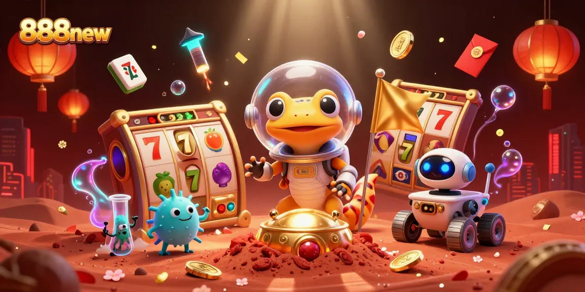 Experience thrilling gameplay at 888new featuring vibrant casino adventures with Martian characters.