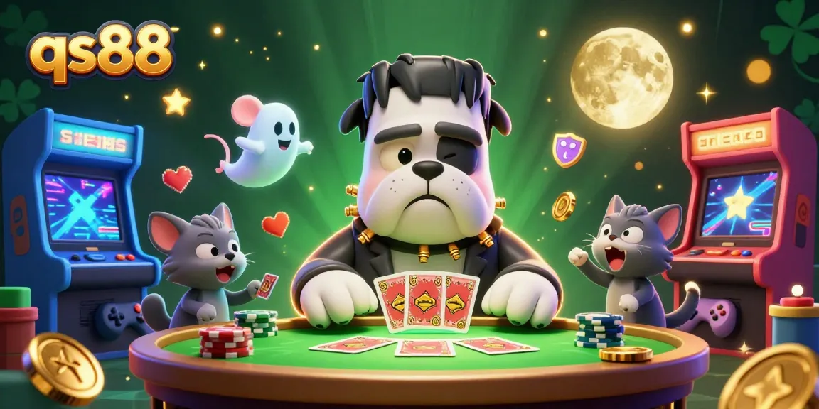 Engage with exciting games at qs88, animated 3D characters bring thrilling casino action alive.