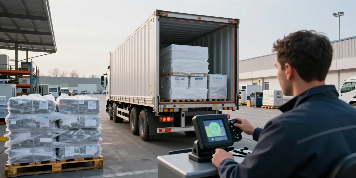 Tiefkühltransport Dortmund in einem effizienten Logistikzentrum mit Lkw und temperatursicheren Containern.
