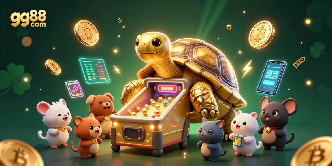 Bet on exciting games like slots and esports at gg88 com, illustrated with a vibrant digital landscape.