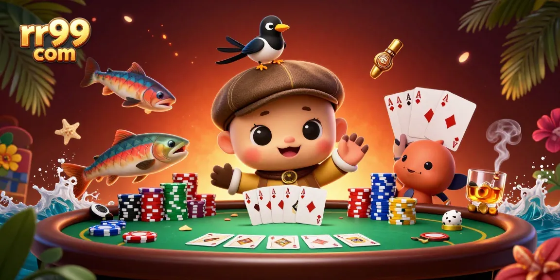 Engage with thrilling games at rr99 com featuring charming characters in a dynamic casino scene.