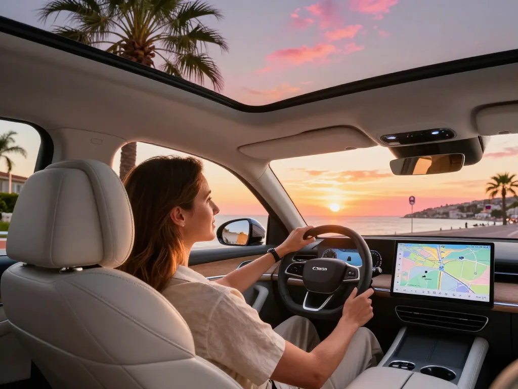 Profitez d'une luxueuse course en taxi à Saint-Tropez avec des vues côtières époustouflantes.