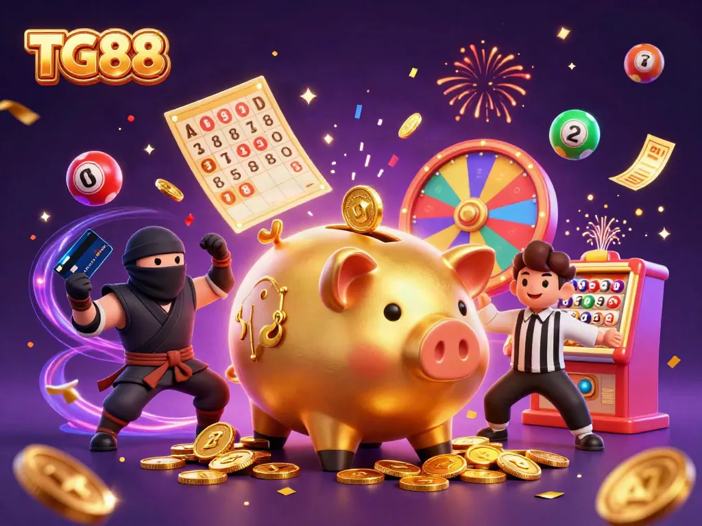 Enjoy thrilling gaming sessions with TG88's vibrant scene showcasing action and excitement in a casino.