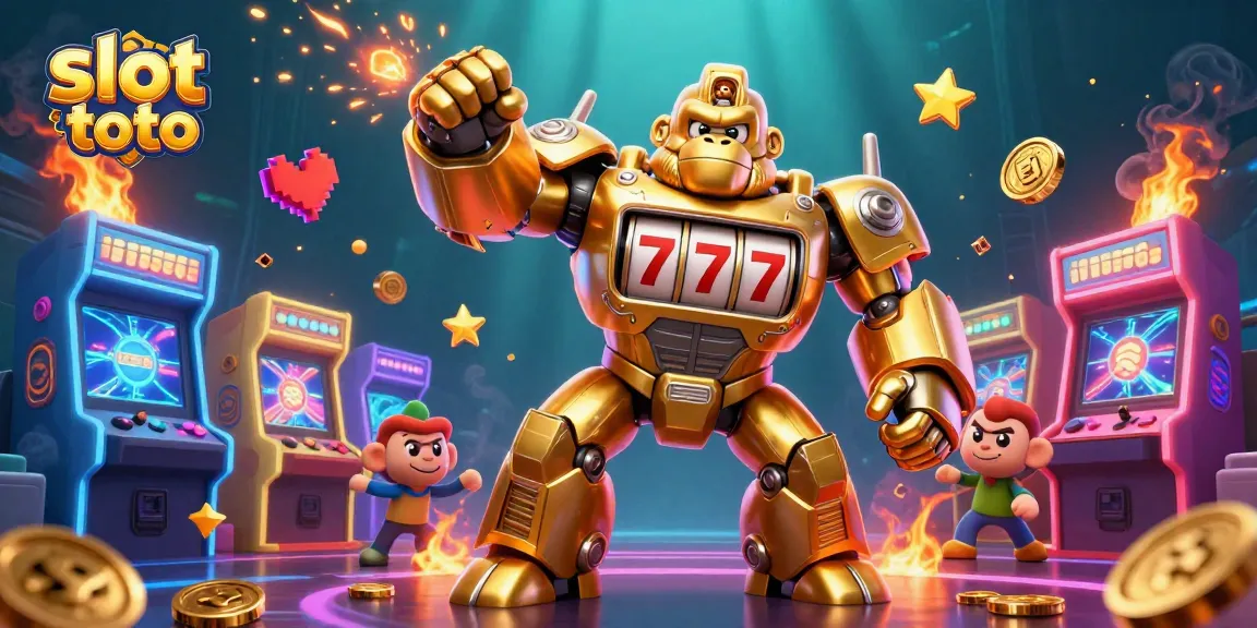 Experience winning thrills with slot toto in this vibrant casino illustration.