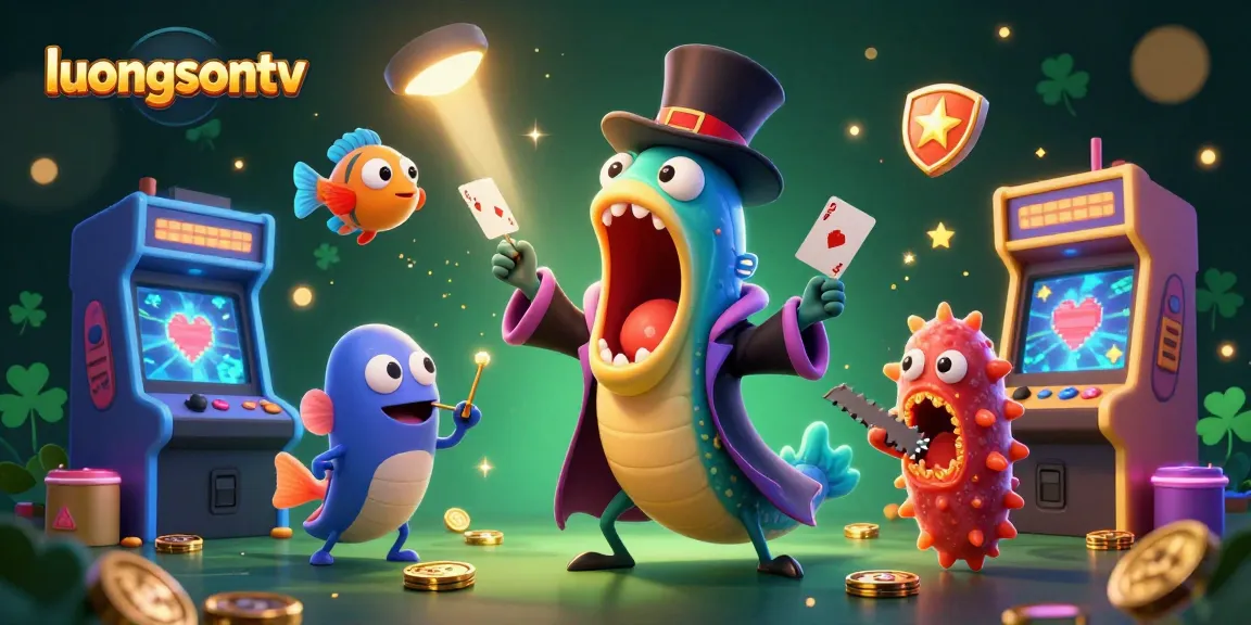 Engaging display of luongsontv featuring a magical underwater scene with cartoon sea creatures performing, illustrating the excitement of live sports entertainment.
