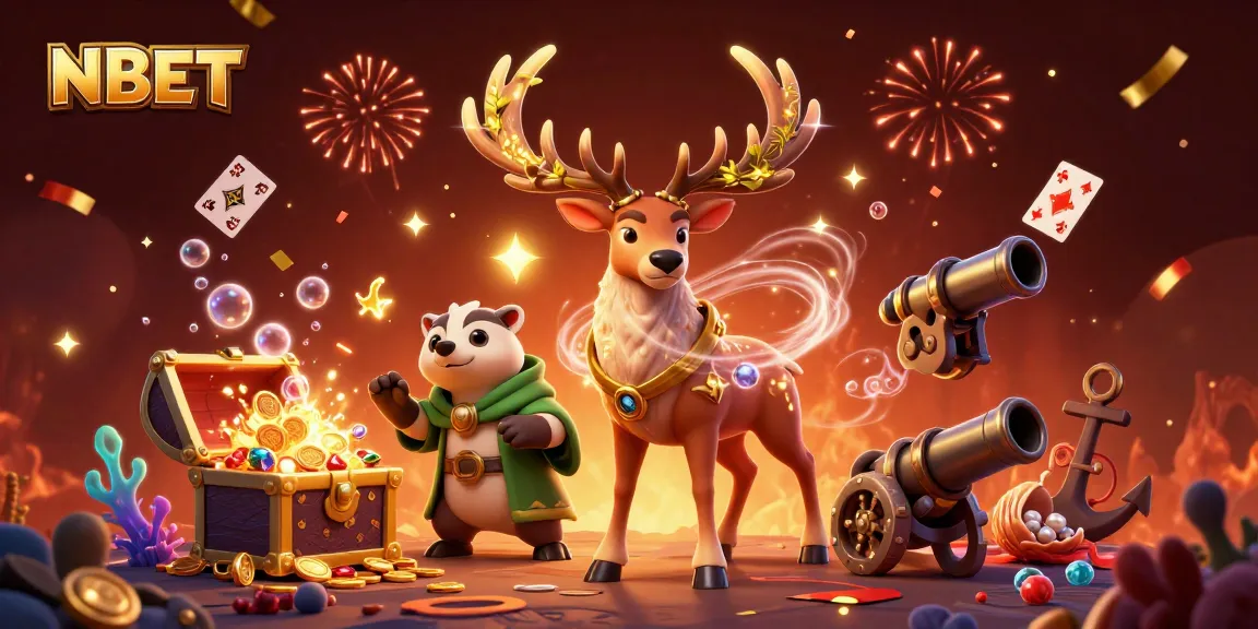 Engage with NBET's captivating 3D casino illustration, blending adventure and gaming.