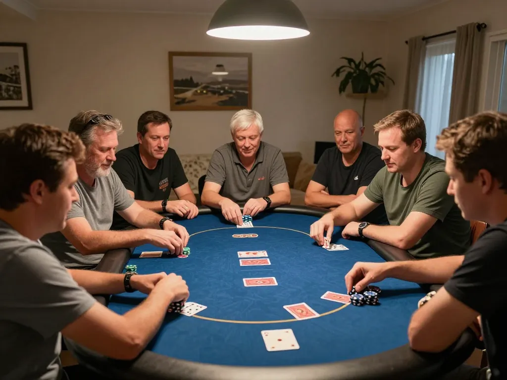Players focusing on login and registration for an exciting home poker game experience.