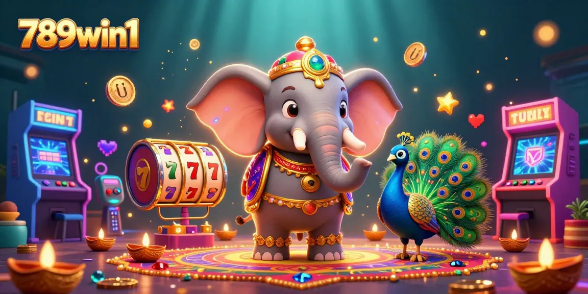 Engage with thrilling slots at 789win1, featuring an enchanting scene of a sparkling casino.