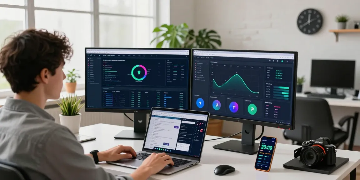 LibertySwap user executing fast cross-chain asset swaps in a modern trading workspace with dual monitors.