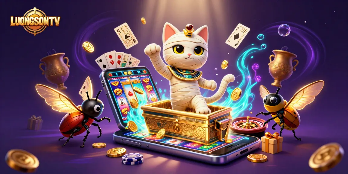 Engage with LUONGSONTV's vibrant gaming experience featuring an Egyptian mummy cat