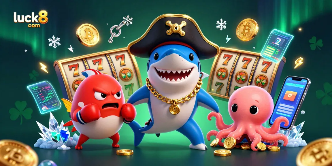 Engage in fun with luck8 com's exciting slot games featuring characters winning gold coins amidst dazzling visuals.