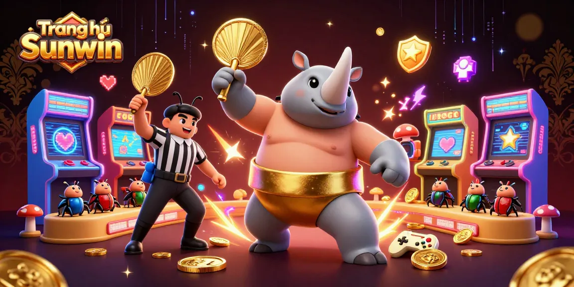 Engage with Trang chủ Sunwin as the champion rhinoceros beetle stomps coins in an electrifying gaming scene.