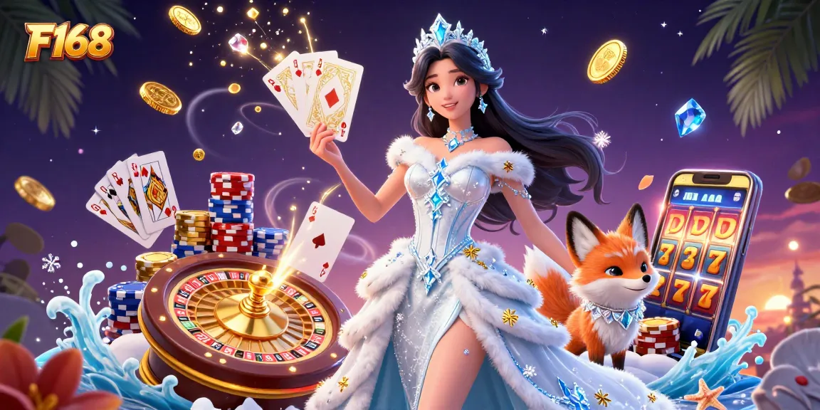 Experience thrilling gameplay at F168 with captivating casino elements and enchanting characters.