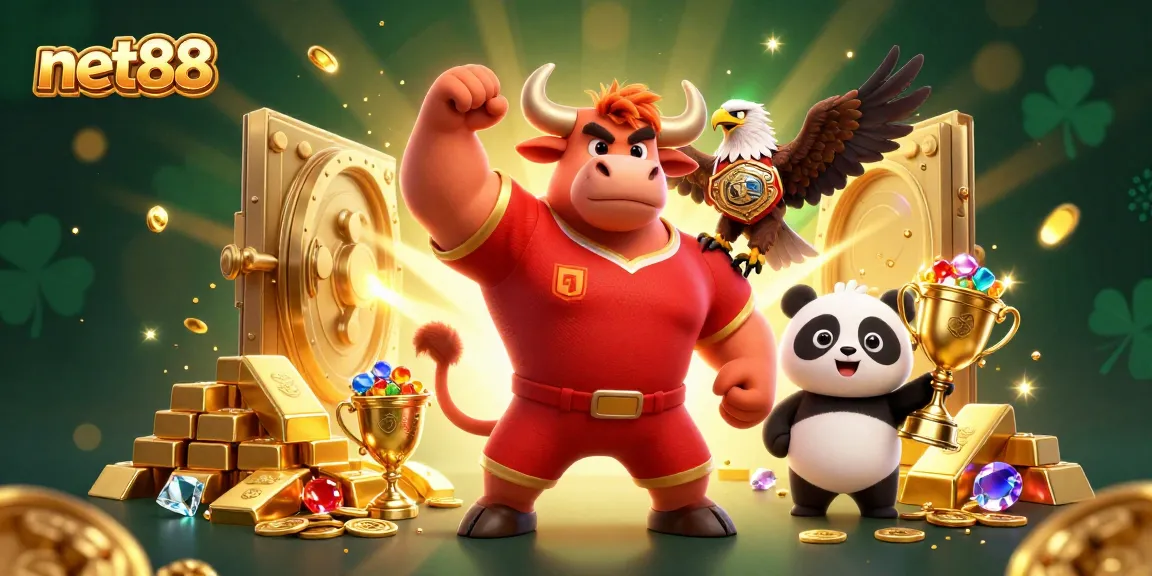 Engage in winning strategies at net88 with vibrant characters celebrating casino gaming