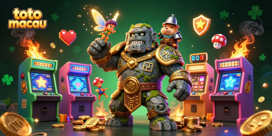 Menggandakan kesenangan dengan toto macau dalam ilustrasi 3D kasino penuh warna.