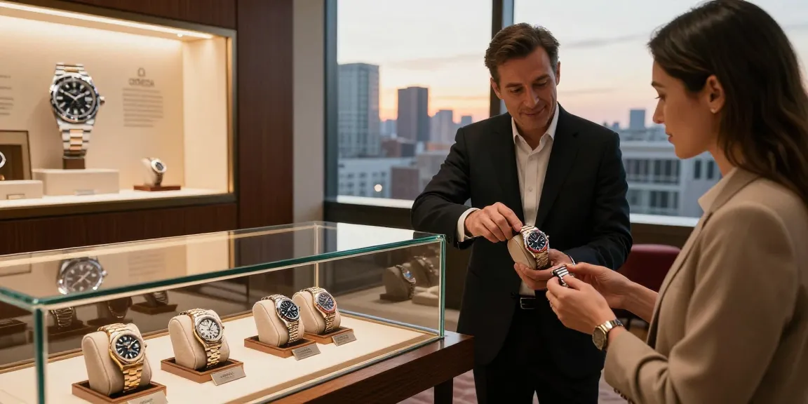 Stunning replica watches displayed in luxury boutique, highlighting craftsmanship and elegance