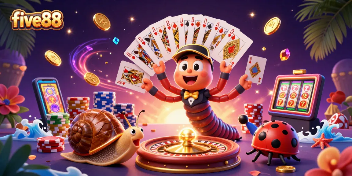 Experience the excitement of five88 casino, showcasing vibrant characters amidst dazzling gaming elements.