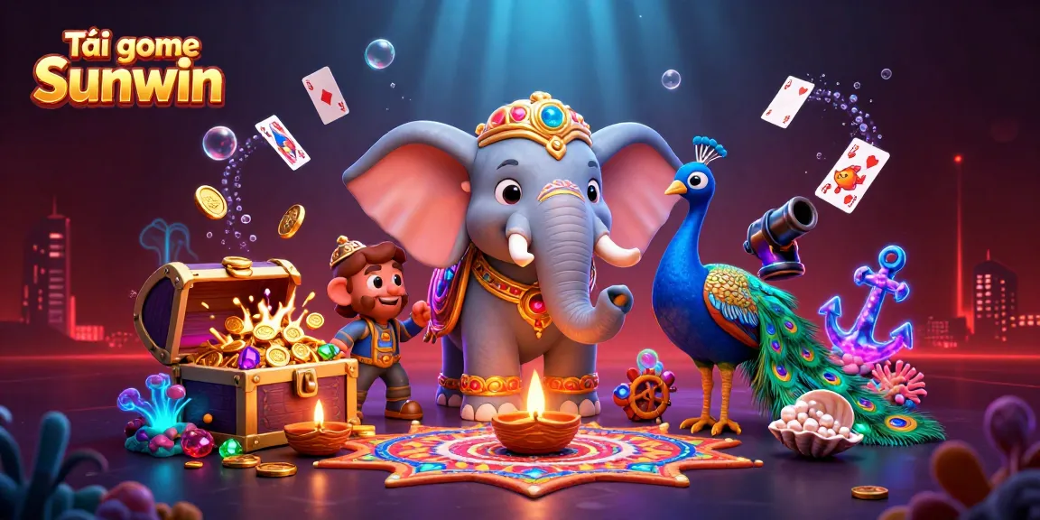 Immerse yourself in the vibrant world of Tải game Sunwin with this dynamic illustration showcasing thrilling gaming elements.