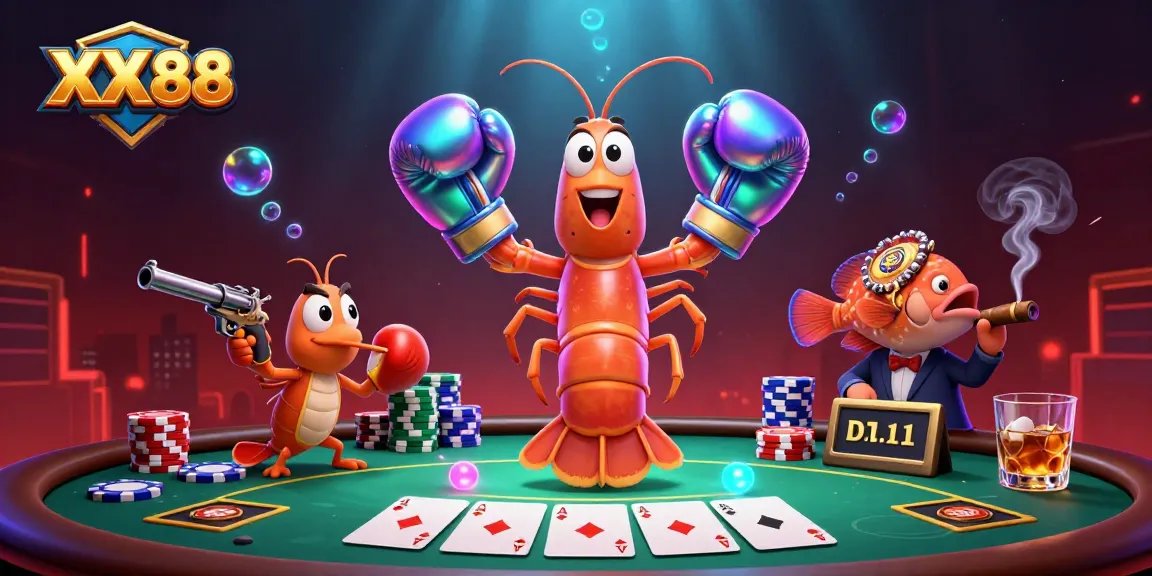 Engage with enticing poker action featuring XX 88 in a vibrant underwater casino scene.