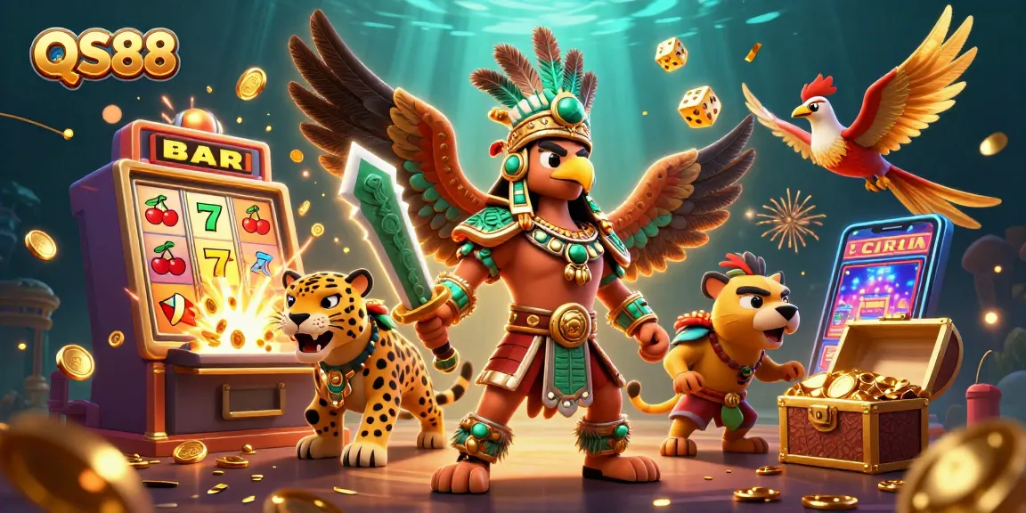 Experience excitement at QS88 with 3D casino characters amidst a jackpot explosion of games.
