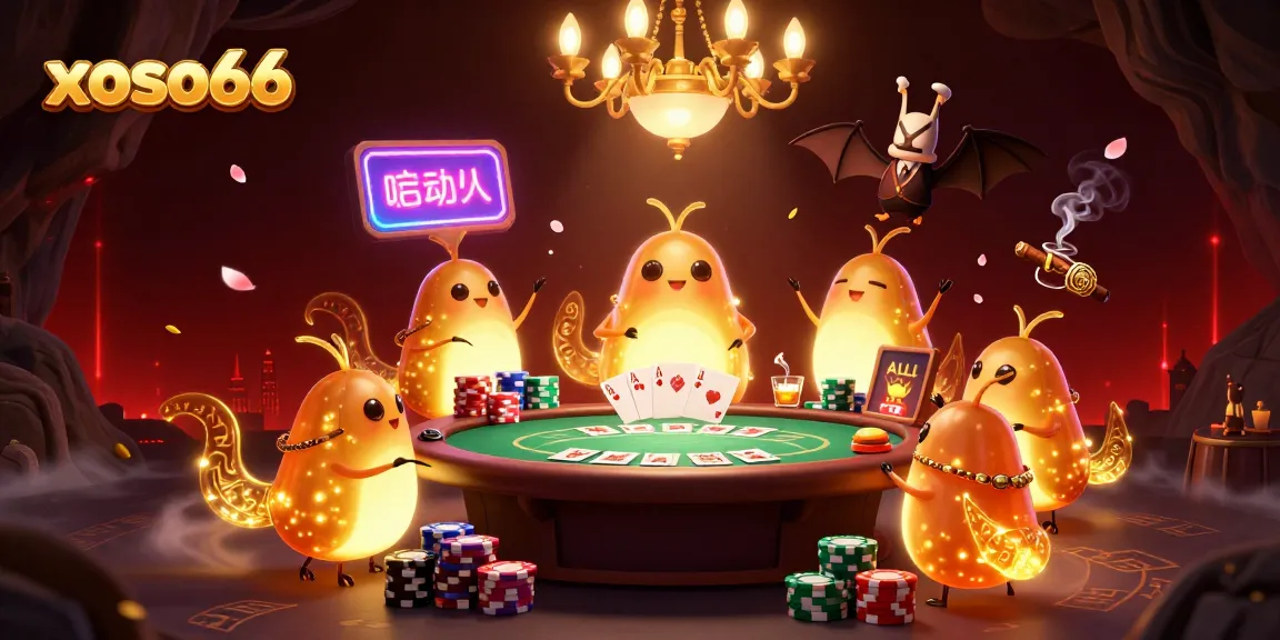 Experience thrilling gameplay at xoso66 with glowworms lighting up a vibrant casino scene.