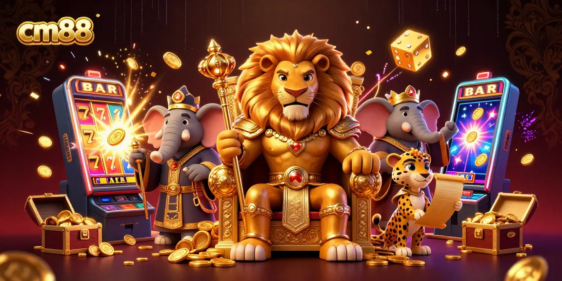 Experience the excitement of cm88 with vibrant casino elements and characters in action.