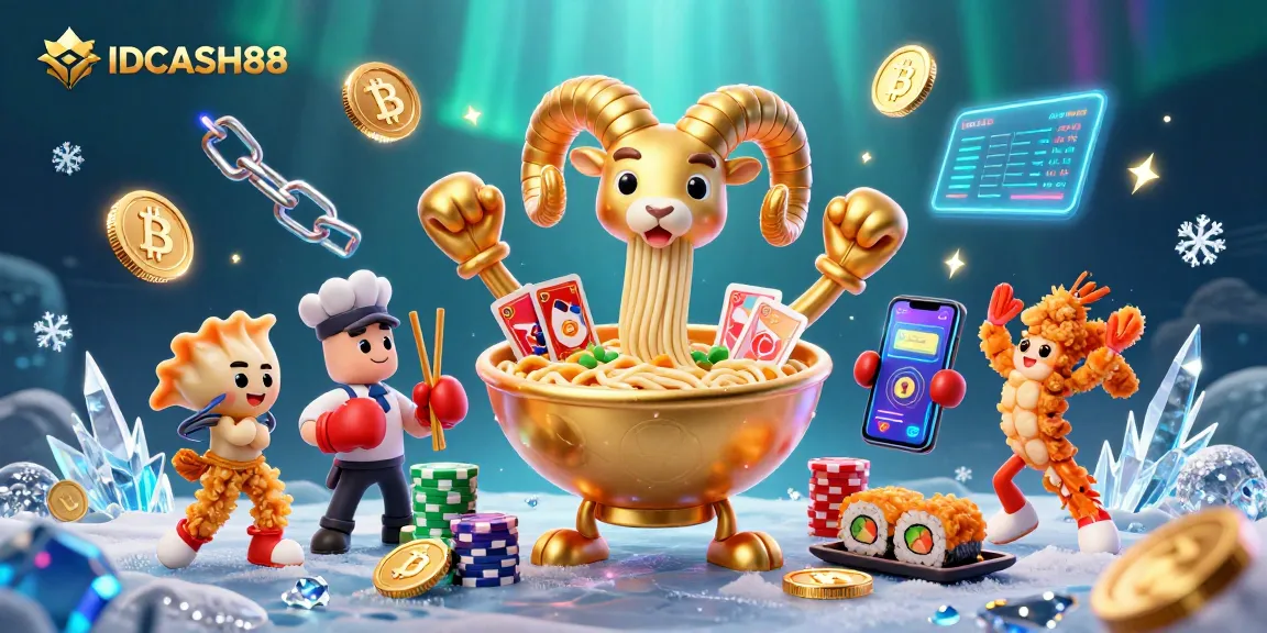 Experience the excitement of IDCASH88 with a vibrant scene featuring animated casino characters and dynamic gaming elements.