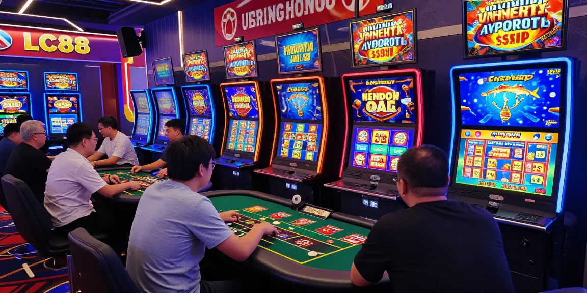 Exciting online gaming scene at LC88 casino featuring players enjoying diverse games.