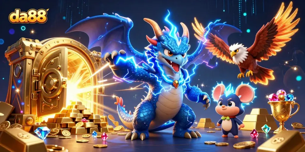 Experience thrilling gameplay at da88 with dynamic characters and shining treasures in an online casino