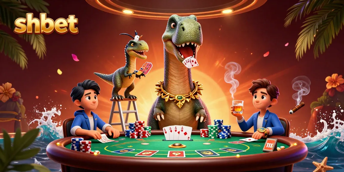 Engage in thrilling poker games at shbet, featuring vibrant casino interactions and colorful elements.