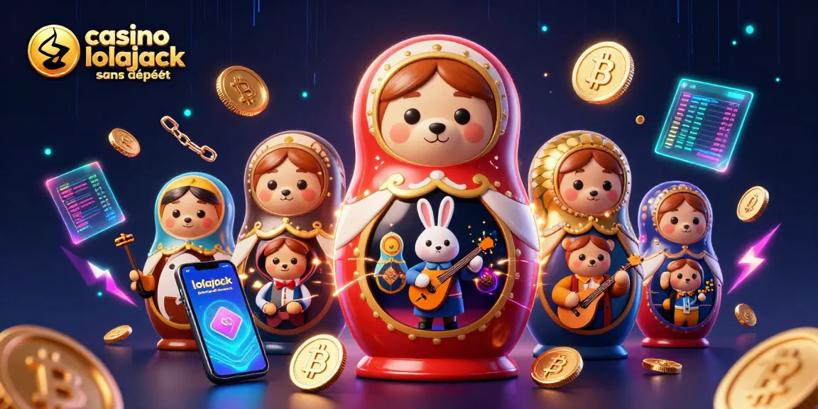 Engaging casino lolajack sans dépôt experience featuring 3D characters and vibrant crypto elements.