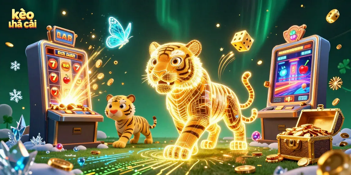Engage with kèo nhà cái as a vibrant 3D illustration featuring dynamic sports betting elements and a glowing tiger.