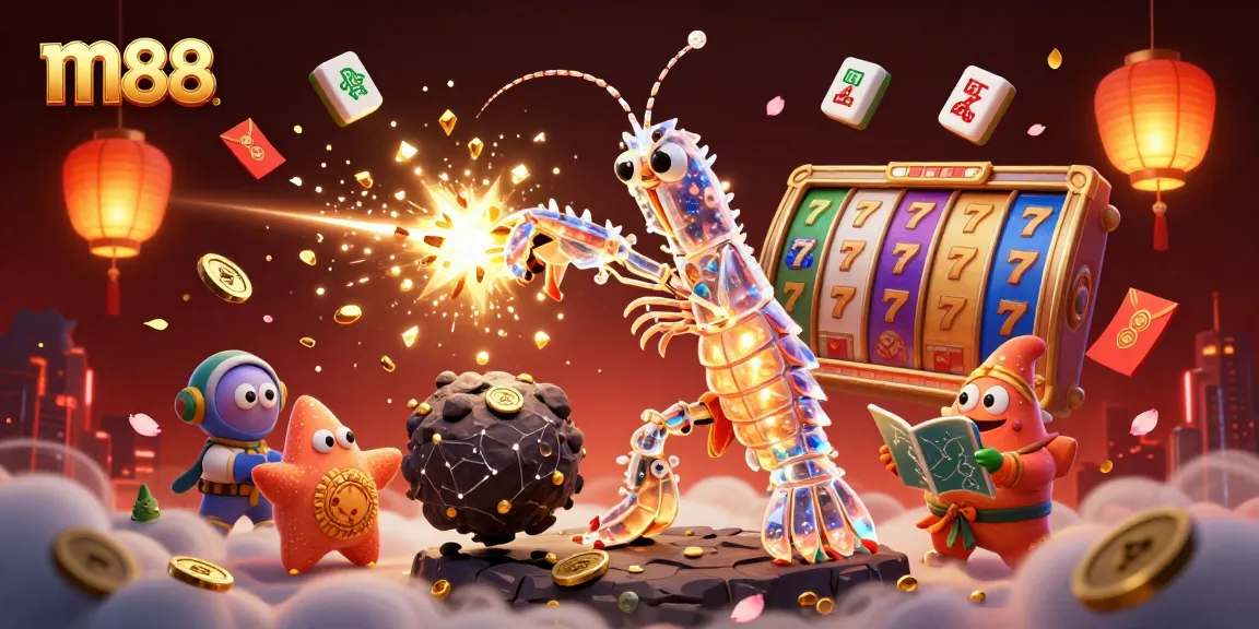 m88 offers colorful slot game excitement with a galactic samurai and golden treasures.