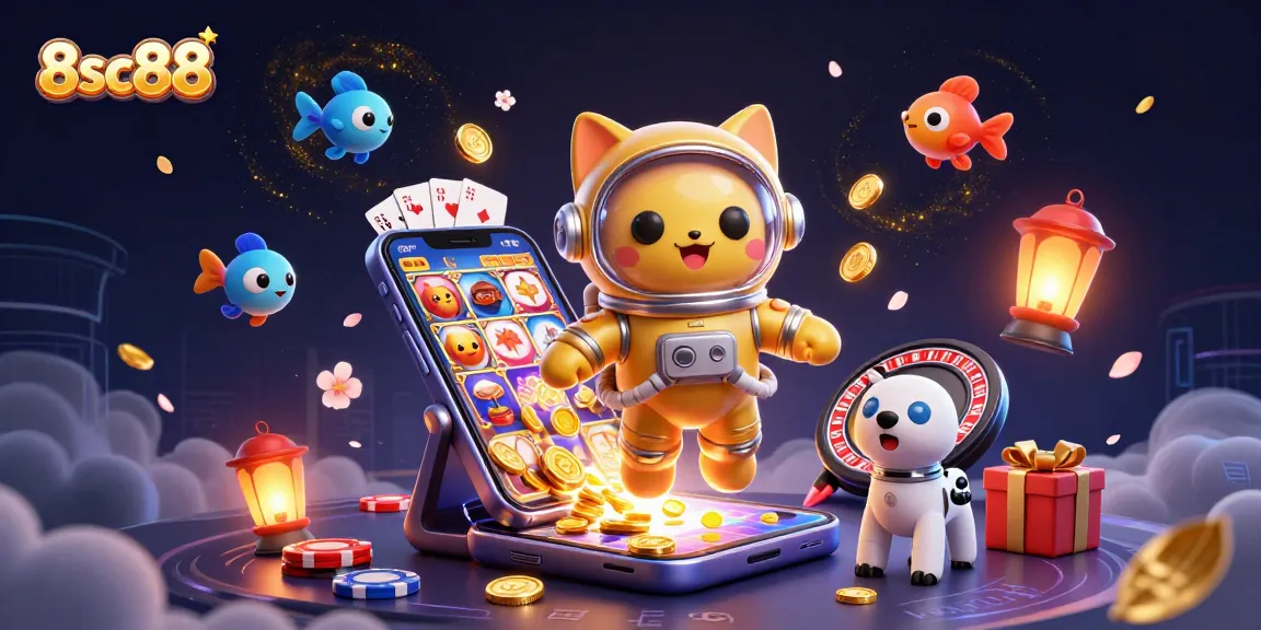 Experience thrilling gameplay with 8sc88 at your fingertips, featuring vibrant slot games and exciting casino elements.