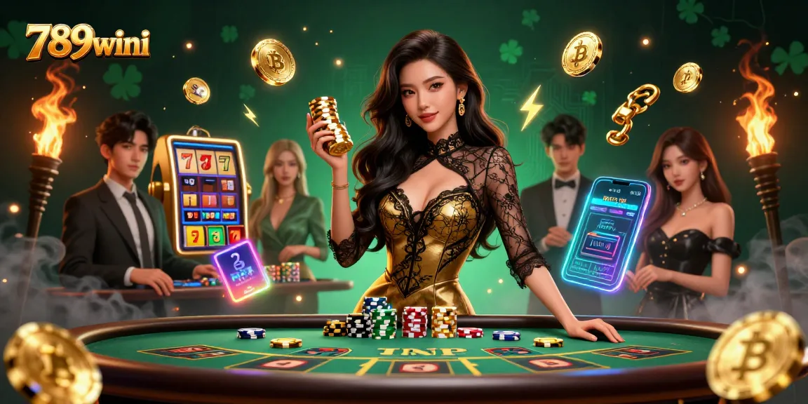 Experience high-stakes excitement at 789wini with vibrant casino action illustrated.