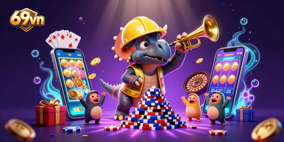 Engage in exciting gameplay as 69vn delivers vibrant casino energy through 3D characters and gaming elements.