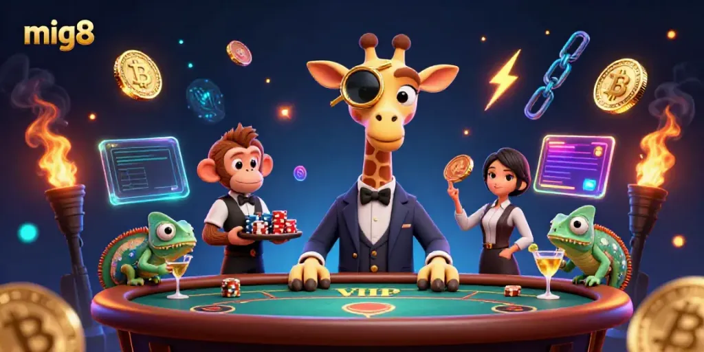 Experience exciting gaming at mig8 where high-stakes players enjoy poker, cryptocurrencies, and lavish cocktails.