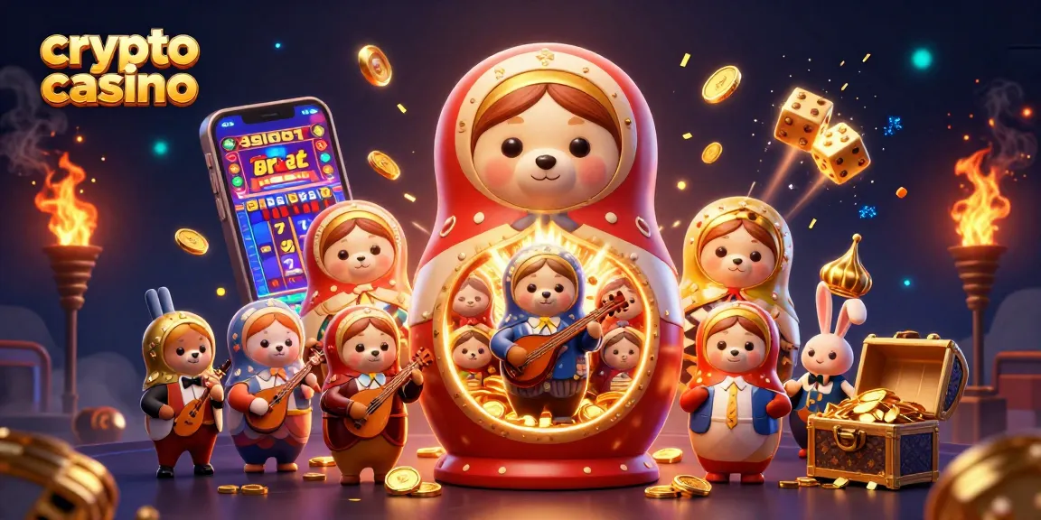 Vivez l'expérience du crypto casino avec une illustration captivante de personnages ludiques et des éléments de jeu.