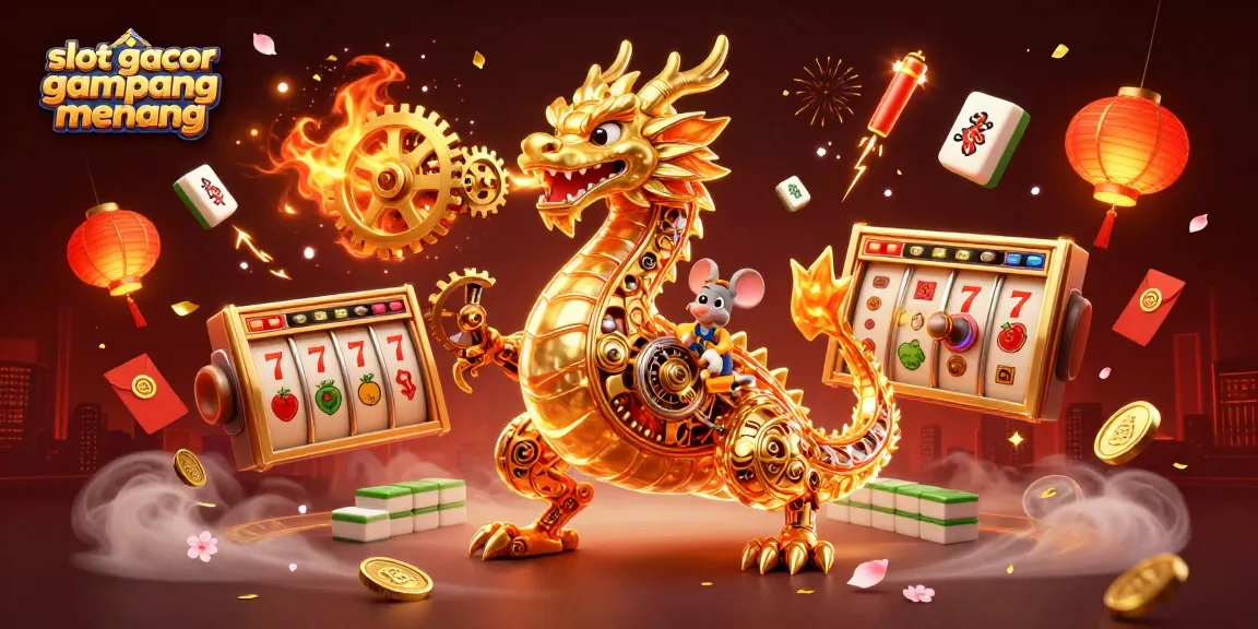 Experience slot gacor gampang menang as a golden dragon unleashes casino magic with 3D visuals.