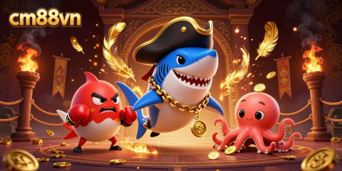 Engage in thrilling bets with cm88vn's dynamic online gaming scene featuring colorful characters.