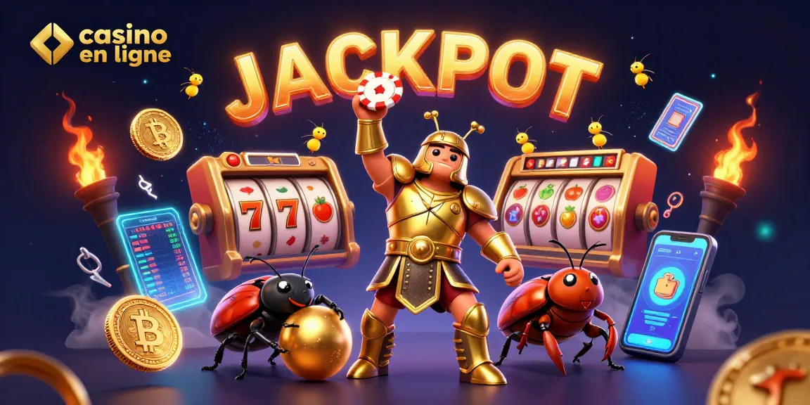 Jouez à des jeux de casino en ligne avec cette illustration animée de jackpot.