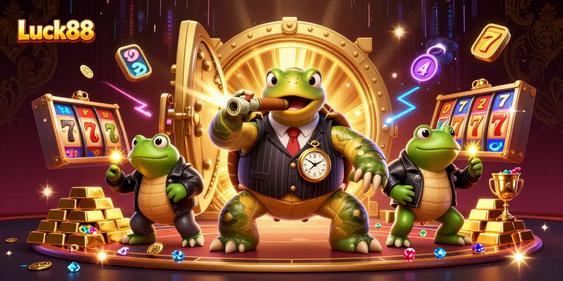 Experience the thrill of Luck88 with this vibrant, immersive casino illustration featuring dynamic slot elements.