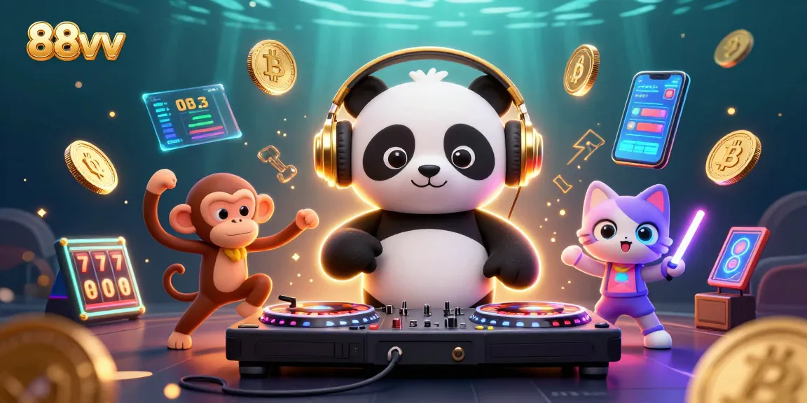 Experience vibrant gaming excitement at 88vv with DJ panda and dynamic casino elements