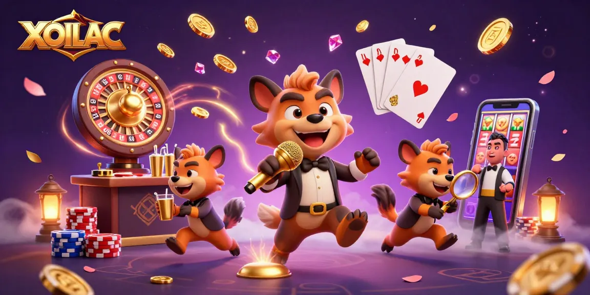 Engage in exciting gameplay at XOILAC Casino with lively hyena characters in a rich, immersive setting.