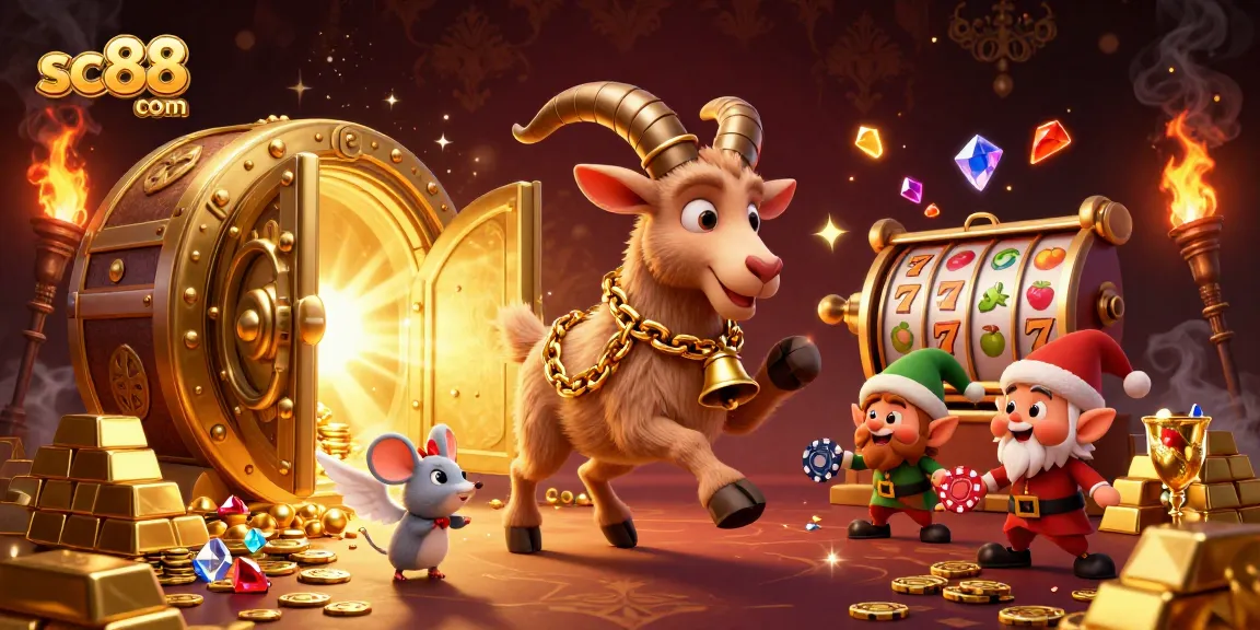 Experience thrilling gameplay at sc88 com with festive characters in a dynamic casino scene.