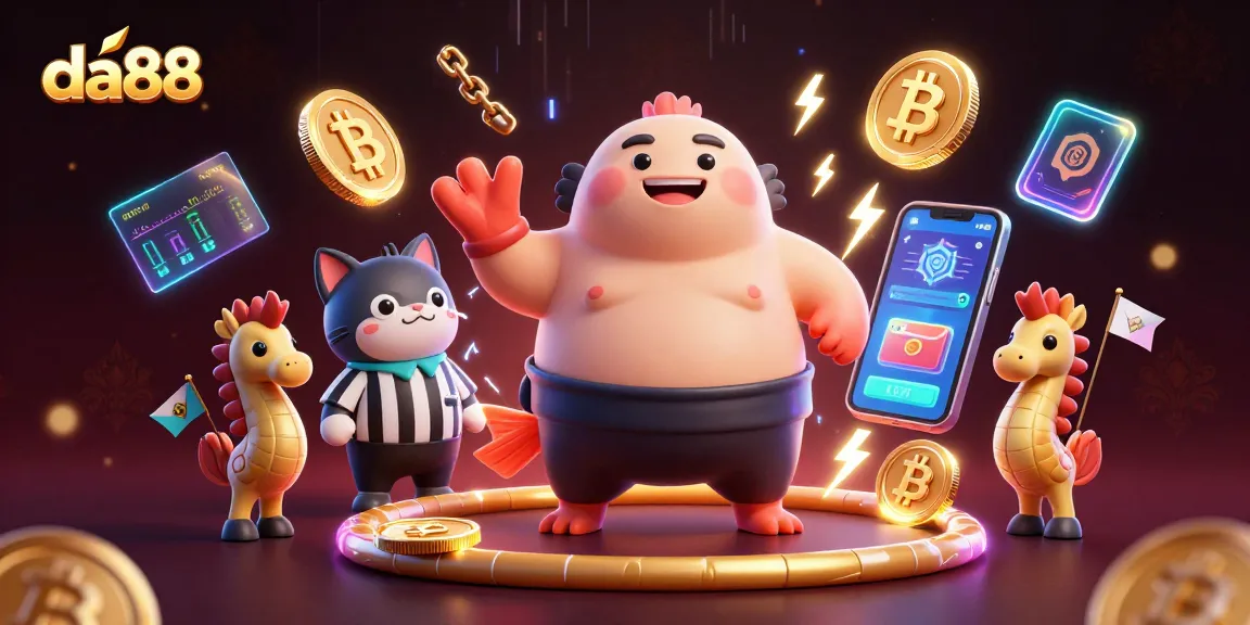Join the exciting world of da88 casino with vibrant characters and dynamic crypto game elements!