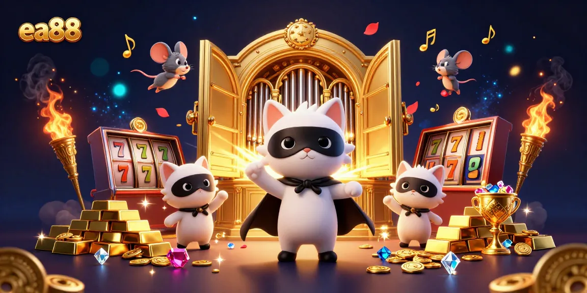 Seamlessly play games at ea88 while enjoying golden treasures and rich casino illustrations.