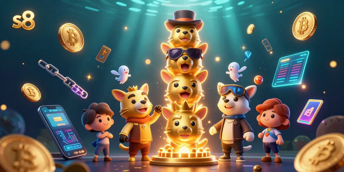 Experience thrilling crypto gaming at s8 with vibrant 3D casino elements and golden totem poles.