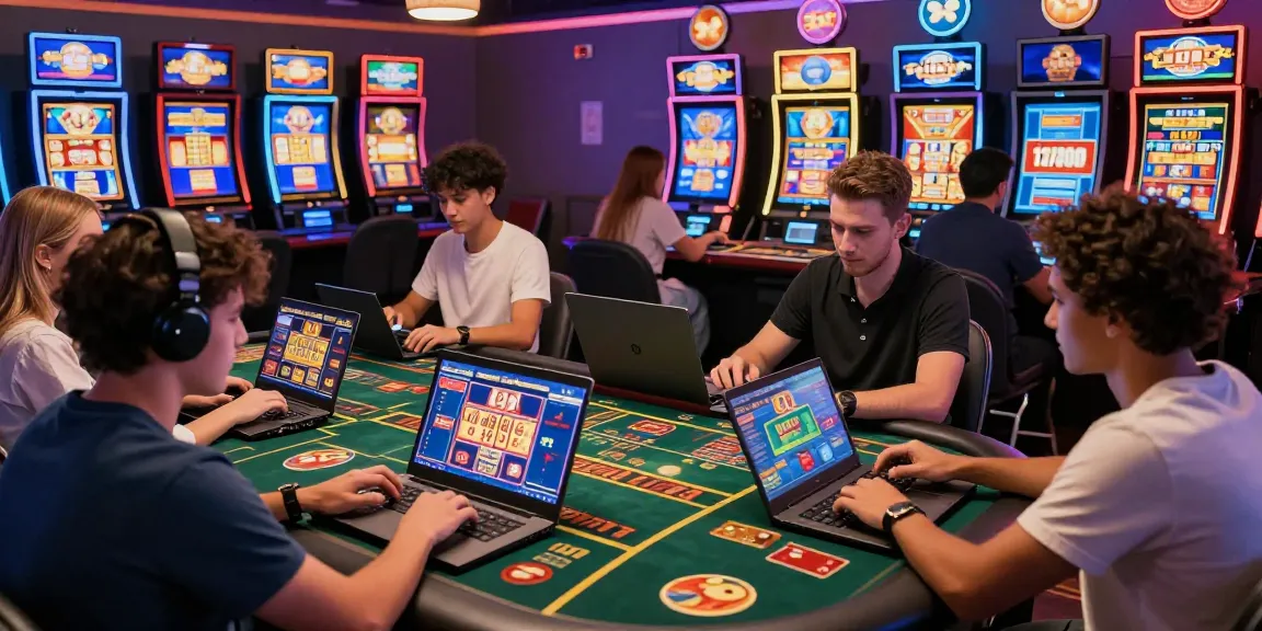 Dynamic online gaming experience at https://gdsap.org.uk featuring players enjoying credit card casinos with vibrant slot machines and live dealer tables.