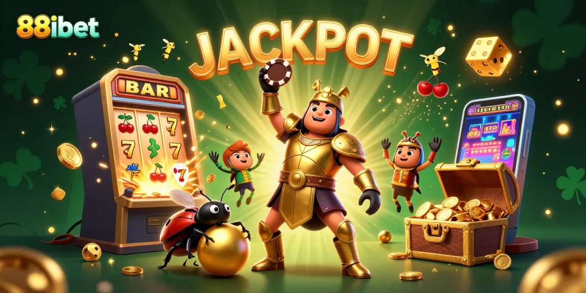 Experience thrilling jackpots with 88ibet's dynamic casino adventure featuring beetles and treasure.